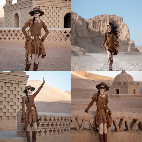 波西米亚废土风性感短款上衣