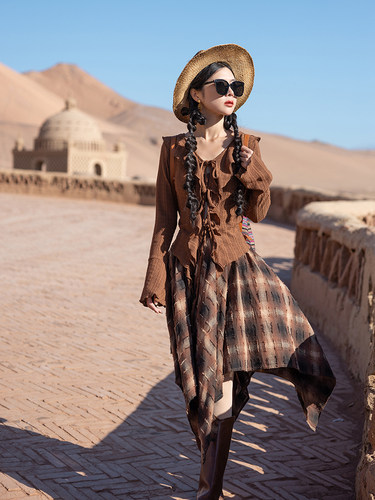 理想三旬中长裙不规则复古半身裙