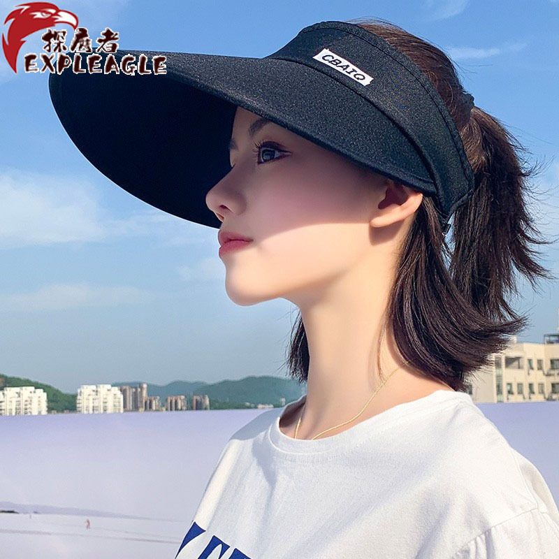 帽子女韩版新款户外百搭出游休闲防晒太阳帽时尚可折叠骑行