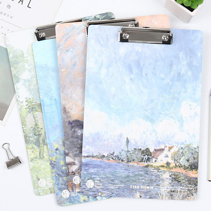 初品梵高西斯莱书写垫文具木板夹