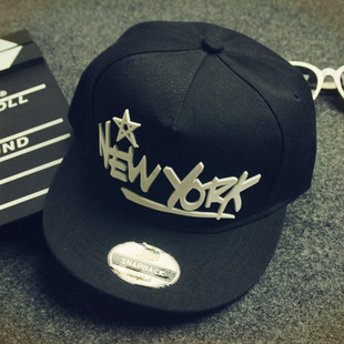 帽子男潮韩版遮阳嘻哈帽字母平沿鸭舌帽百搭学生街头休闲棒球帽女