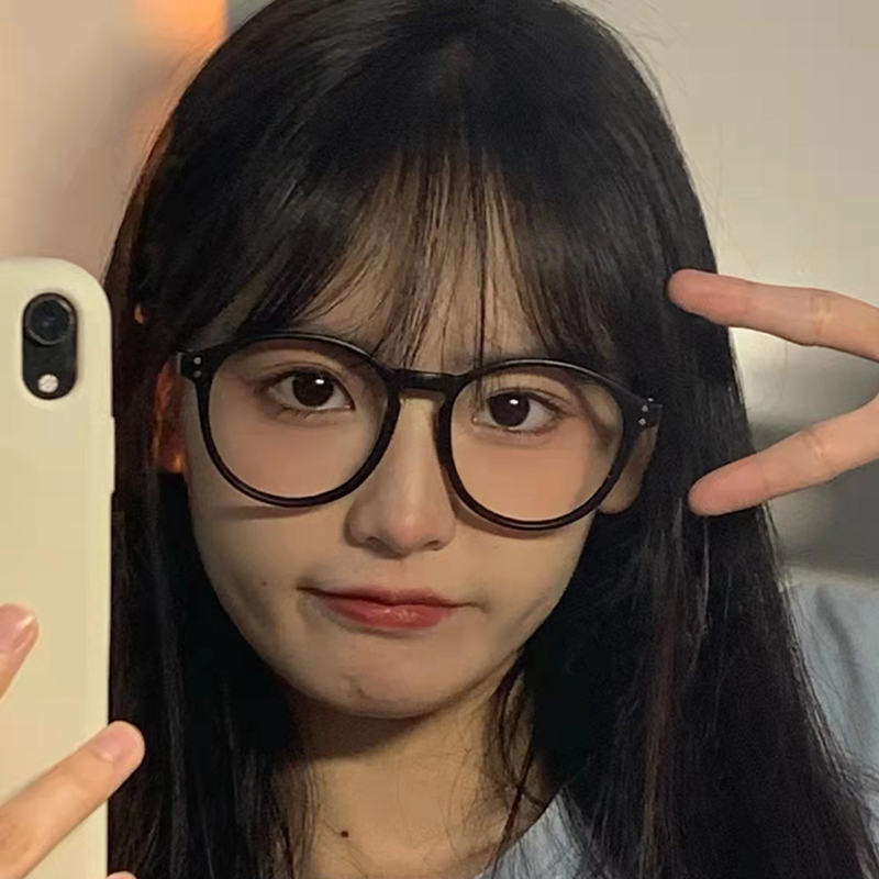 超轻近视眼镜女黑框度数散光大框