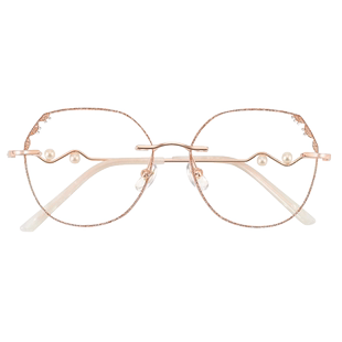 无边框切边眼镜女高级感可配近视感光变色渐进防辐射疲劳眼睛平光