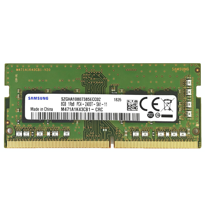 三星 8GB DDR4 2400 1RX8 PC4-2400T M471A1K43CB1笔记本内存条