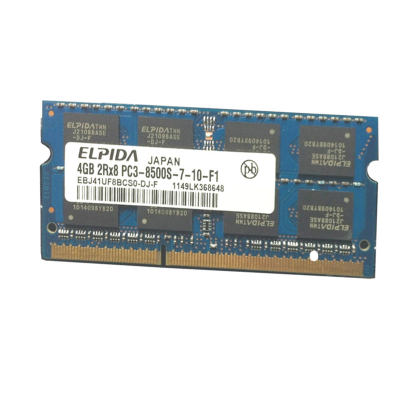 尔必达 4G DDR3 2RX8 PC3- 8500S 1066 1067 4G 笔记本电脑内存条