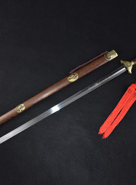 龙泉市刀剑不锈钢晨练剑一体手工