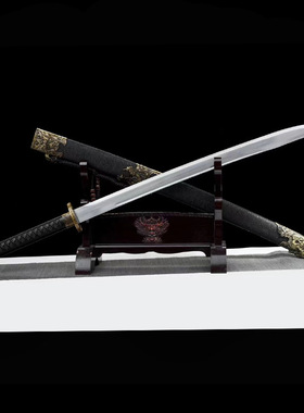 绣春唐横刀龍王雁翎一体高锰钢刀