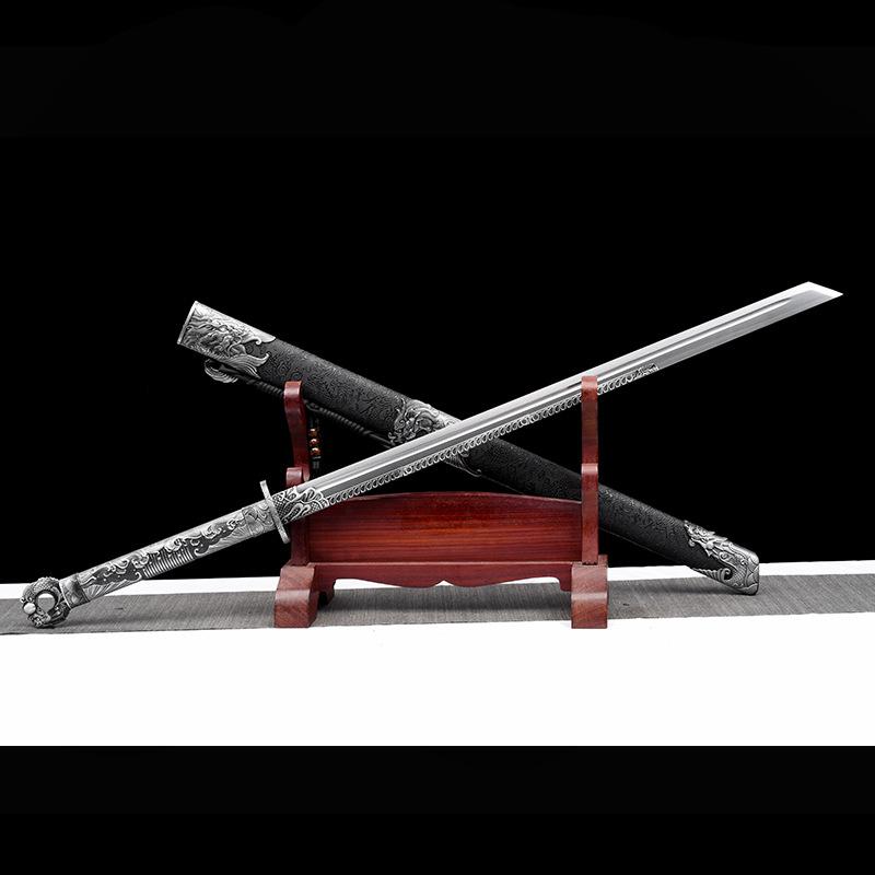 鱼跃龙门盘龙唐横刀剑锻打锰钢