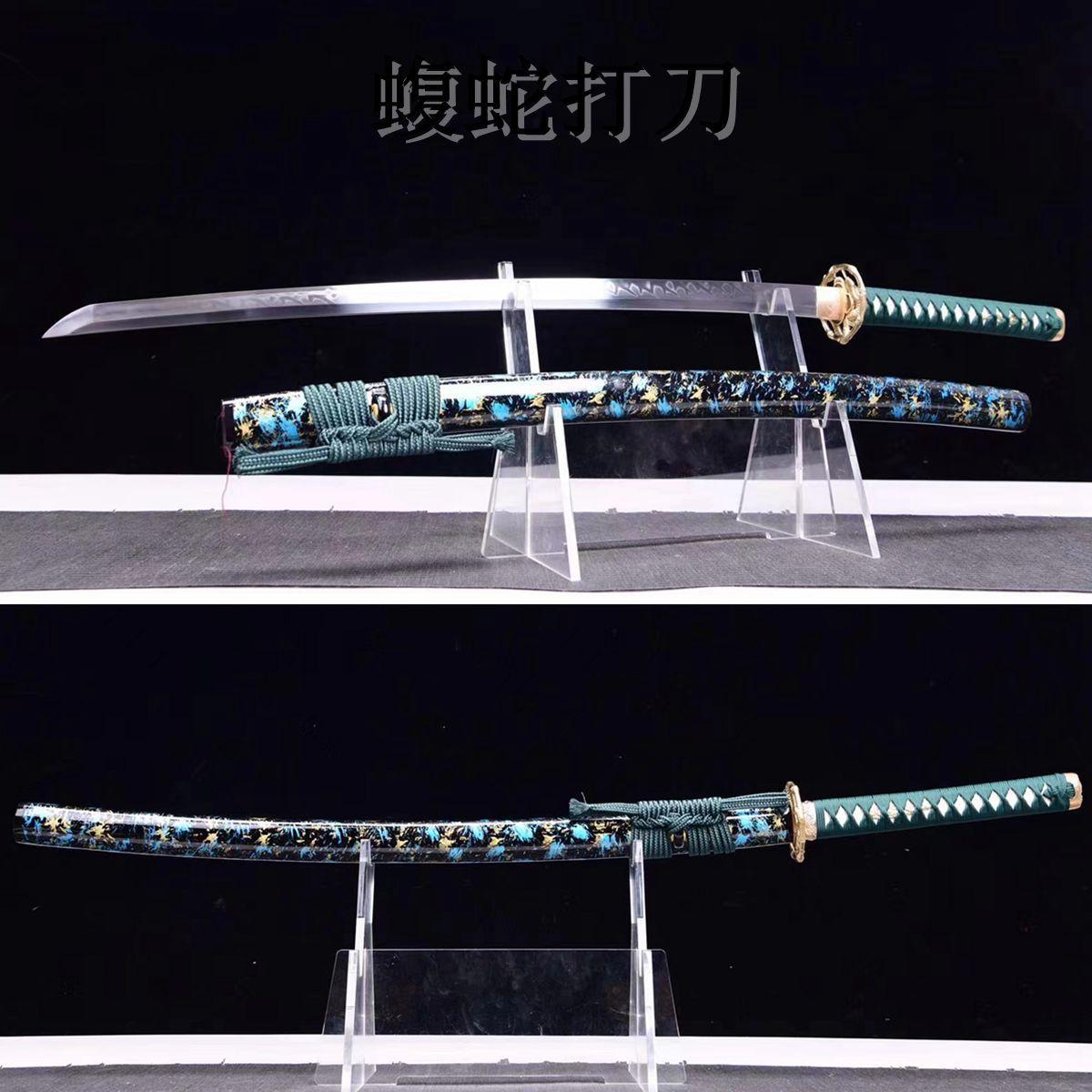 龙泉市刀剑T10钢烧刃打刀镐造真