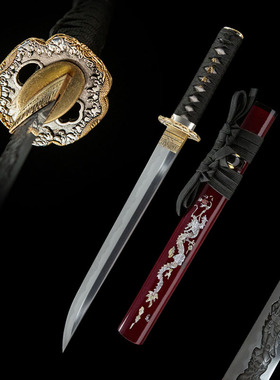 外贸手工雕刻日式短刀日本刀小