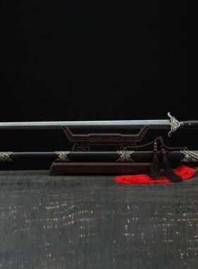 龙泉市刀剑黑檀木太极剑一体