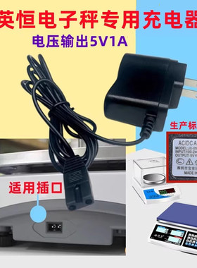 适用英衡乐祺电子秤称两个孔通用充电器专用5V1A电源线双孔适配器