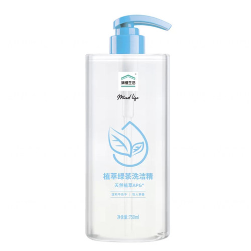 满懂生活植萃绿茶洗洁精750ml/瓶
