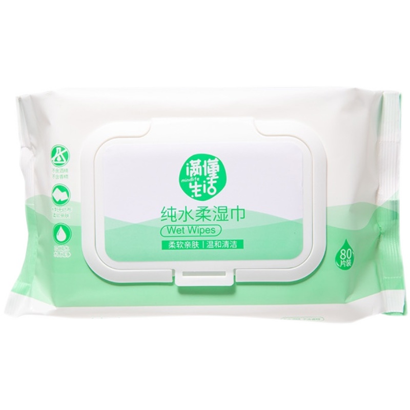 全家 满懂生活纯水柔湿巾80片