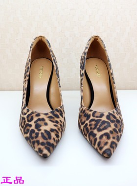 Tigrisso蹀愫2025秋蝶愫尖头豹纹气质高跟鞋浅口女单鞋TA65528-11