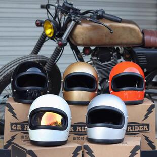 STR凯旋小盔体复古头盔哈雷日式男女chopper巡航机车全盔玻璃纤维