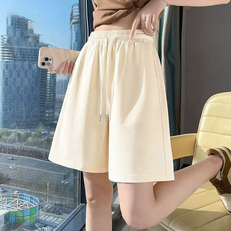 女生短裤高腰显瘦时尚口袋阔腿裤