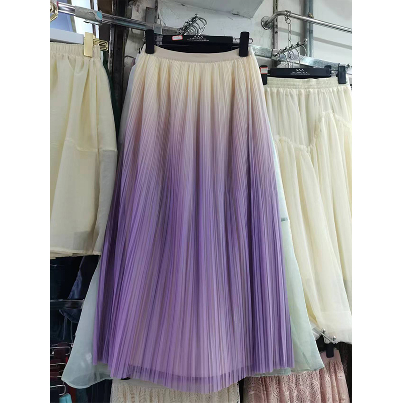 两面穿百褶半身裙长裙173