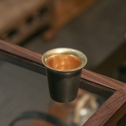 云由山坊彩釉黑陶中式闻香杯茶杯