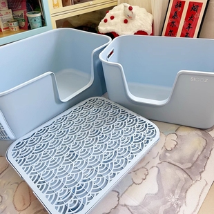 思可仕超巨大号猫砂盆砂垫砂台铲子防外溅布偶缅因开放式胖猫厕所
