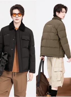 2025款男款休闲短款羽绒服九成品F8022半成品李翻新定制冲绒加工