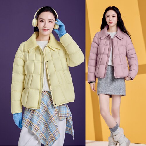 2026新款羽绒服九成品女士款修身短款衣壳翻新定制加厚加工J26390