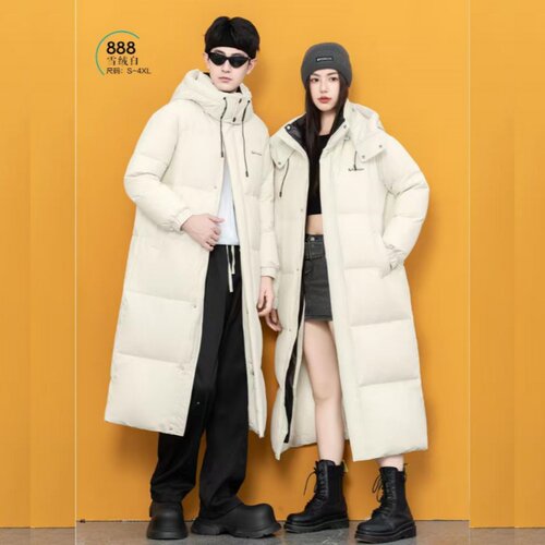 2025款男女同款长款羽绒服九成品S888半成品衣皮翻新定制冲绒加工