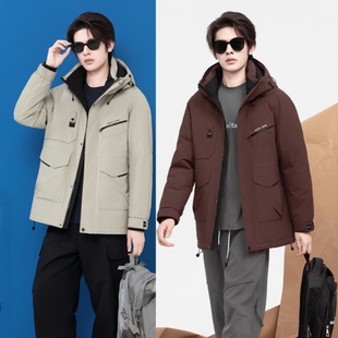 2025新款羽绒服九成品F8106男内胆可脱卸短款李休闲衣壳翻新订做