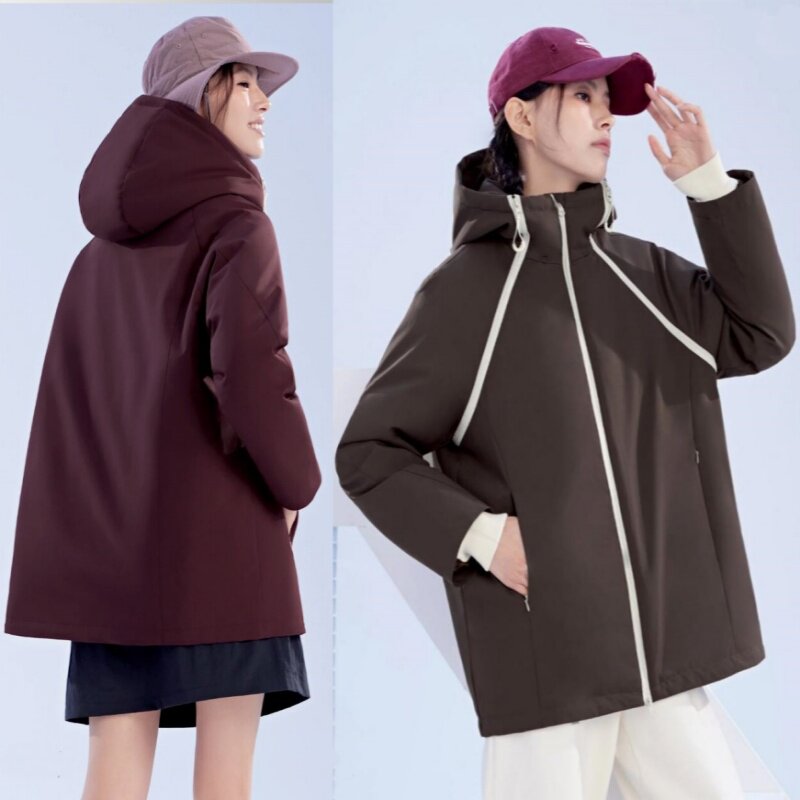 2025新款女活面脱卸款羽绒服九成品L25079半成品定制翻新加厚加工