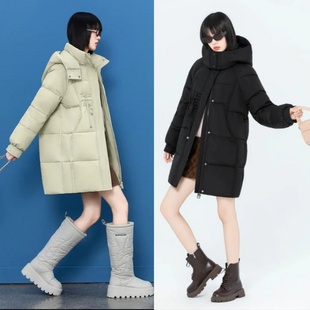 羽绒服九成品倪X902半成品衣皮定制翻新加厚加工 中长款 2025款 女式