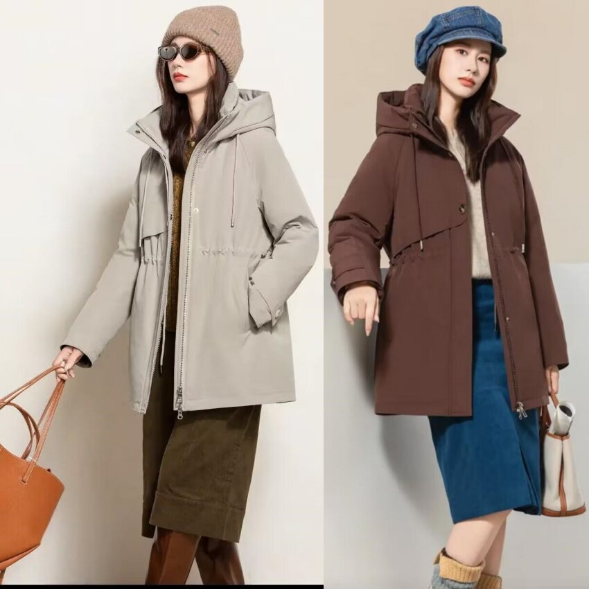 2026新款女士款活面脱卸羽绒服九成品衣皮外壳翻新定制加工XY9613