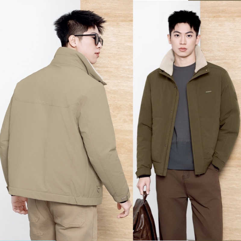 2025新款羽绒服男九成品F9975内胆可脱卸短款李衣壳定制翻新加工