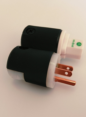 全新荷宝(合宝)HUBBELL(胡贝尔) 8215C 紫铜镀金美标电源插头插尾