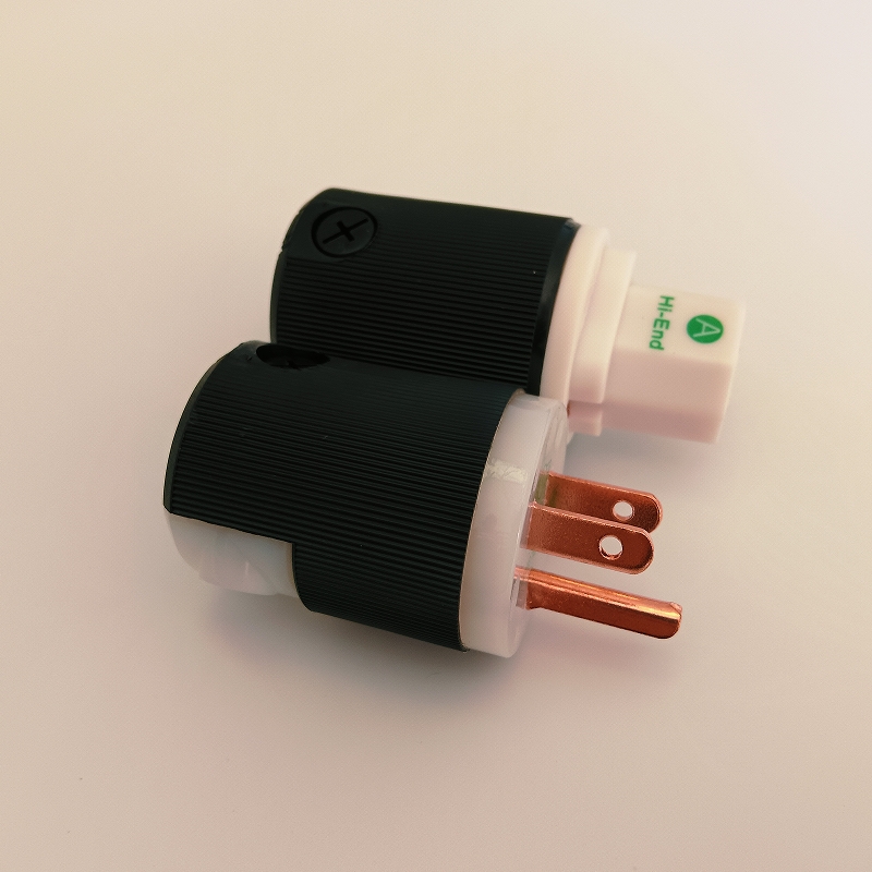 全新荷宝(合宝)HUBBELL(胡贝尔) 8215C 紫铜镀金美标电源插头插尾