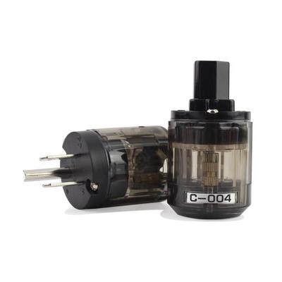 新款Oyaide欧亚德 美式P-004电源插头 美标电源头 镀铑白金发烧头