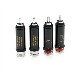 德国WBT 0102Ag 镀铑白金版莲花信号头发烧讯号线插头RCA莲花端子