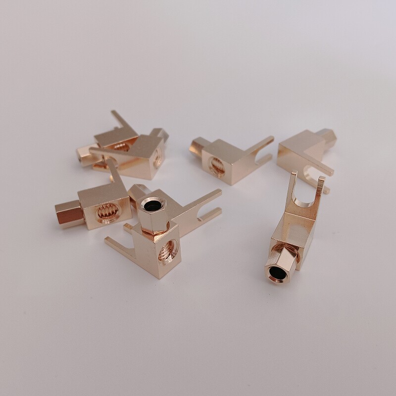 HIFI功放音响香蕉转换头U型接线柱 Y插转香蕉插座4MM喇叭线转换叉