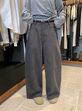 想象家 SAILORMOON高腰显瘦休闲裤女宽松直筒阔腿拖地长裤子70552