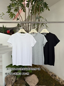 闰熙runxi9240定制天丝圆领面膜T恤女夏季 简约休闲显瘦正肩上衣潮