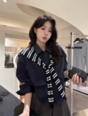 柠檬绿茶9202长袖 翻领衬衫 女秋冬雾面绒感宽松休闲百搭显瘦上衣潮