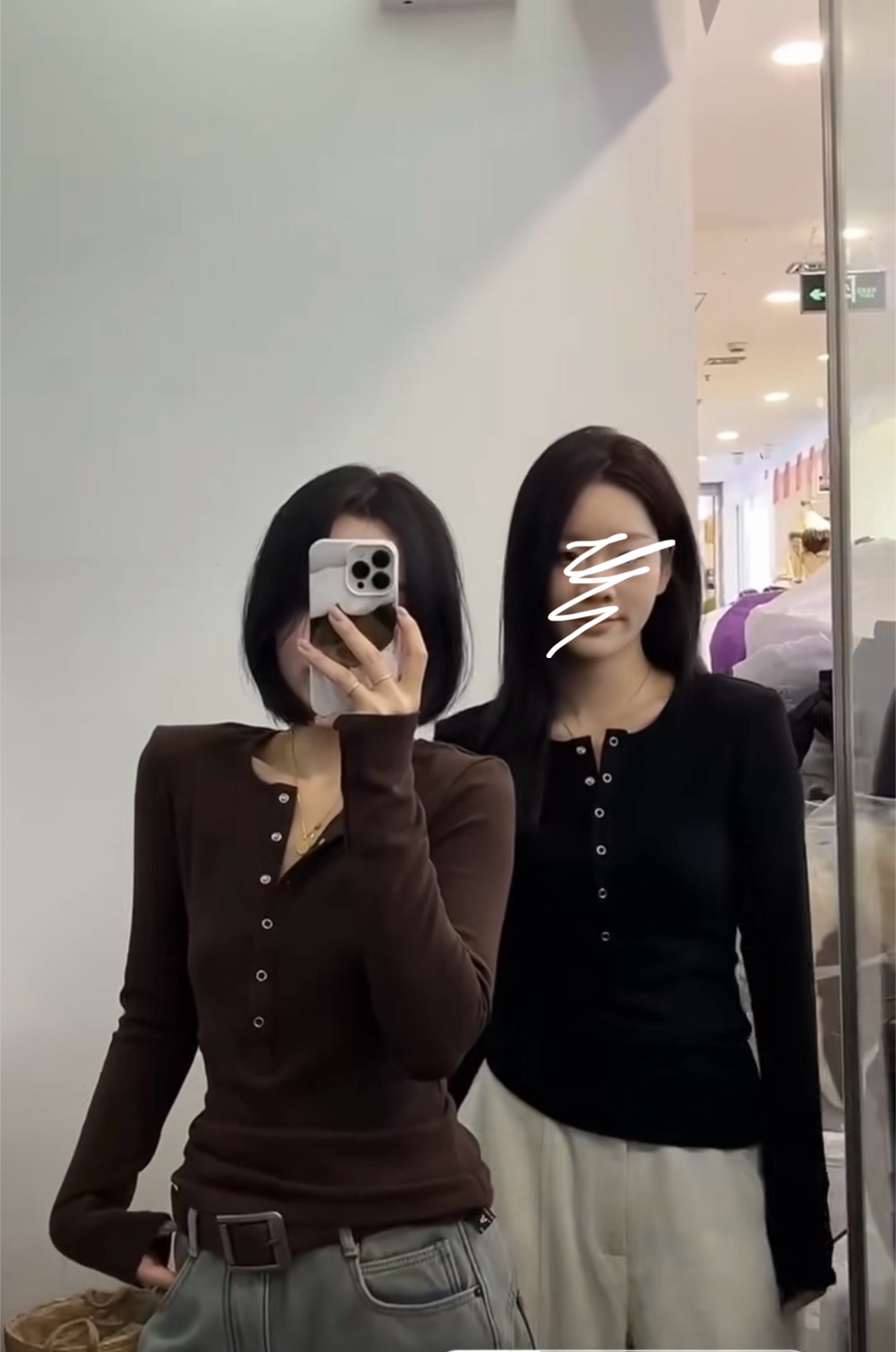 ADD93065亨利领加绒磨毛长袖T恤女秋冬修身显瘦内搭打底垫肩上衣