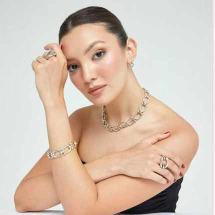 西班牙UNOde50 U型马蹄口项链手链ins设计师风耳环戒指高级感配饰