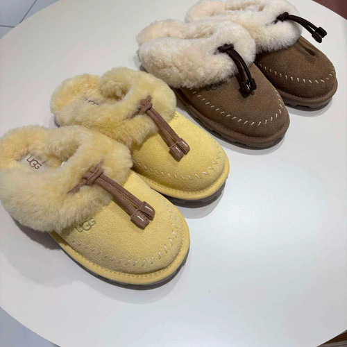 UGG低帮棉鞋女款一脚蹬毛毛拖鞋