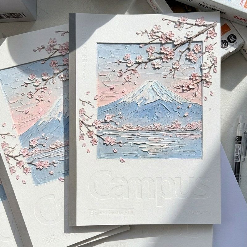 国誉樱花富士山笔记本高颜值痛本图片