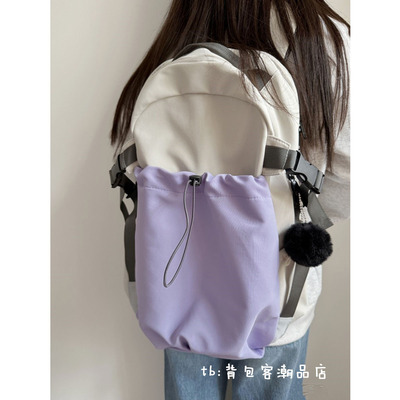 韩版徒步大容量撞色双肩包ins