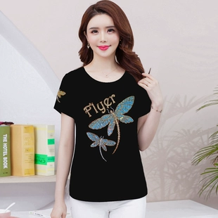t恤女宽松2022新款 薄 女汗衫 纯棉短袖 中年妈妈莫代尔半袖 上衣夏季