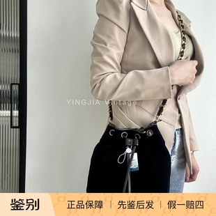 Chanel香奈儿经典黑金双c菱格链条手机包