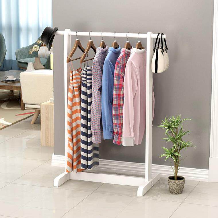 家庭白色加粗简易风小孩子挂衣架