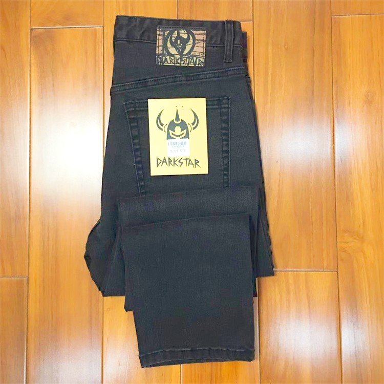 男士深灰弹力直筒牛仔裤清仓