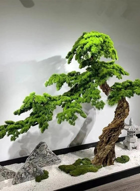 仿真松树迎客松造景大型绿植装饰